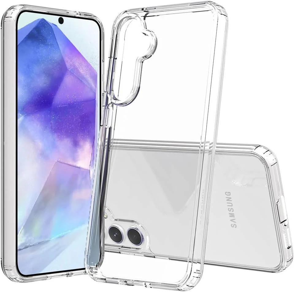PROTECT Samsung A55 Lucid Phone Case, Anti Scratch, Bundle, Screen Protector included, Protective, Clear, LSAMA55