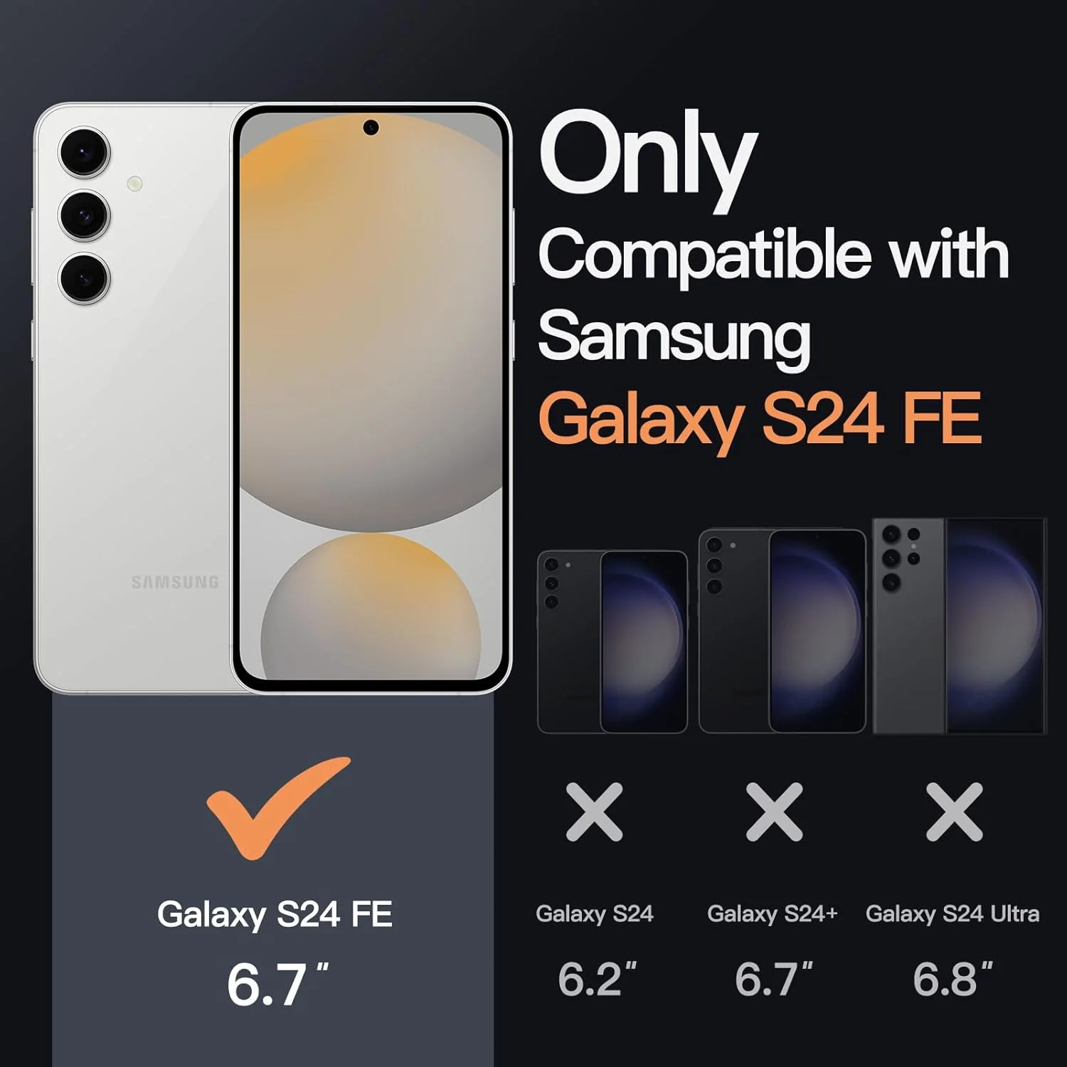 PROTECT  Samsung S24 FE Lucid Phone Case, Anti Scratch, Bundle, Screen Protector included, Protective, Clear, LSAMS24FE - Image 2