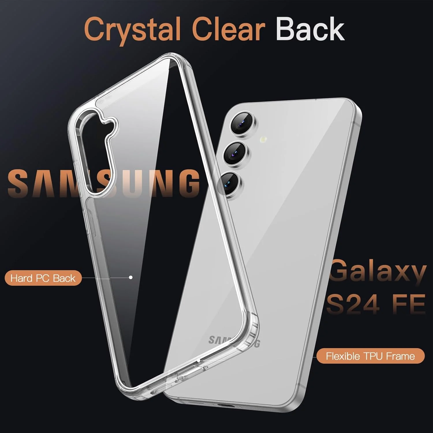 PROTECT  Samsung S24 FE Lucid Phone Case, Anti Scratch, Bundle, Screen Protector included, Protective, Clear, LSAMS24FE - Image 3