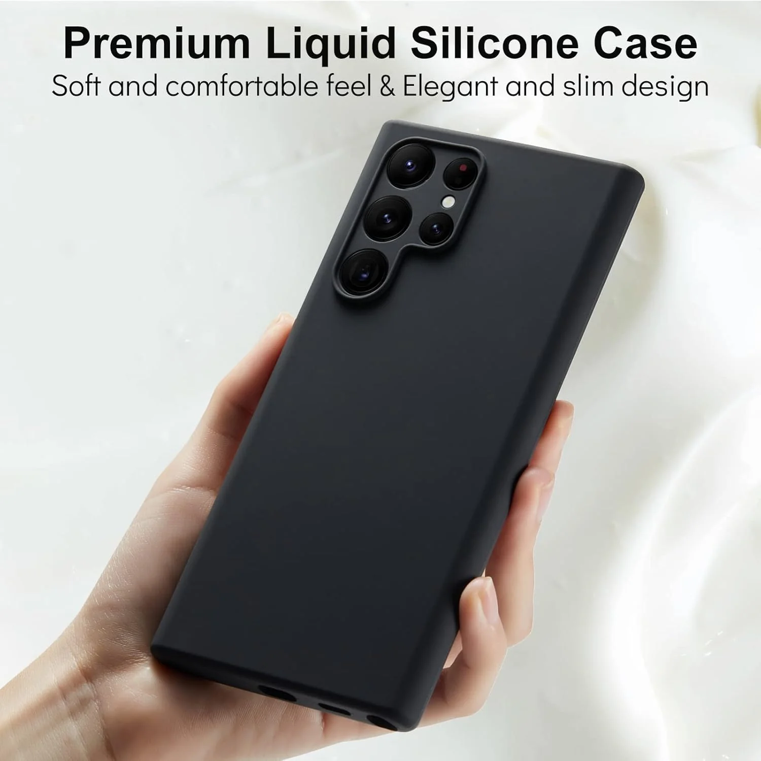 PROTECT  Samsung S24 Ultra Silicon Phone Case, Magnetic, Bundle, Screen Protector included, Protective, Anti Scratch, Black, SMS24UBLK - Image 2