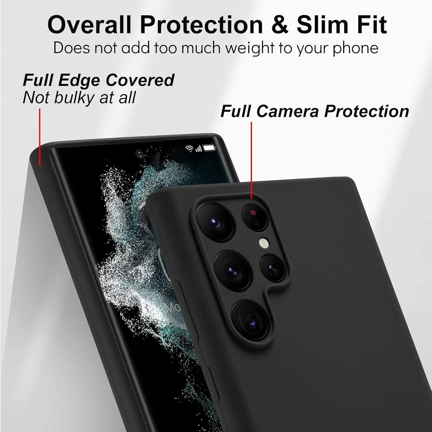 PROTECT  Samsung S24 Ultra Silicon Phone Case, Magnetic, Bundle, Screen Protector included, Protective, Anti Scratch, Black, SMS24UBLK - Image 3