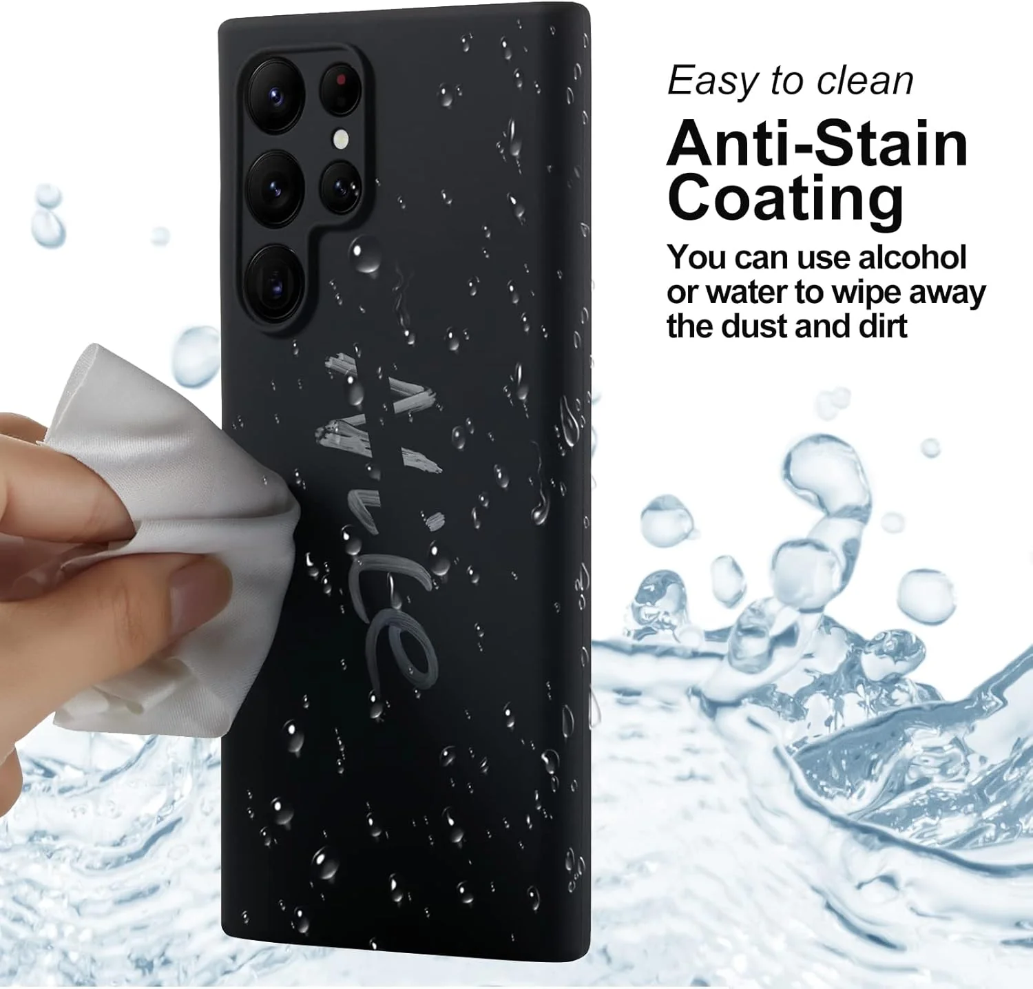 PROTECT  Samsung S24 Ultra Silicon Phone Case, Magnetic, Bundle, Screen Protector included, Protective, Anti Scratch, Black, SMS24UBLK - Image 4