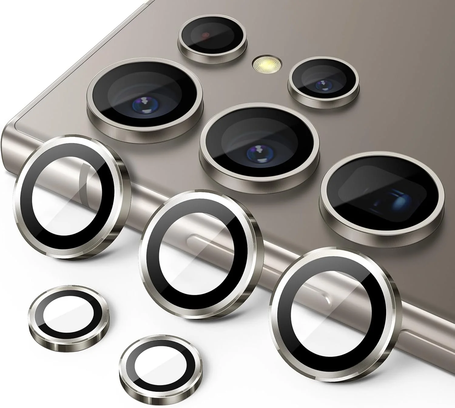 PROTECT Samsung S24 Ultra Xzoom Lens Protector, Sapphire Glass, Alloy Material, Ultra Clear, Premium Finish, Grey, XSMS24UGRY
