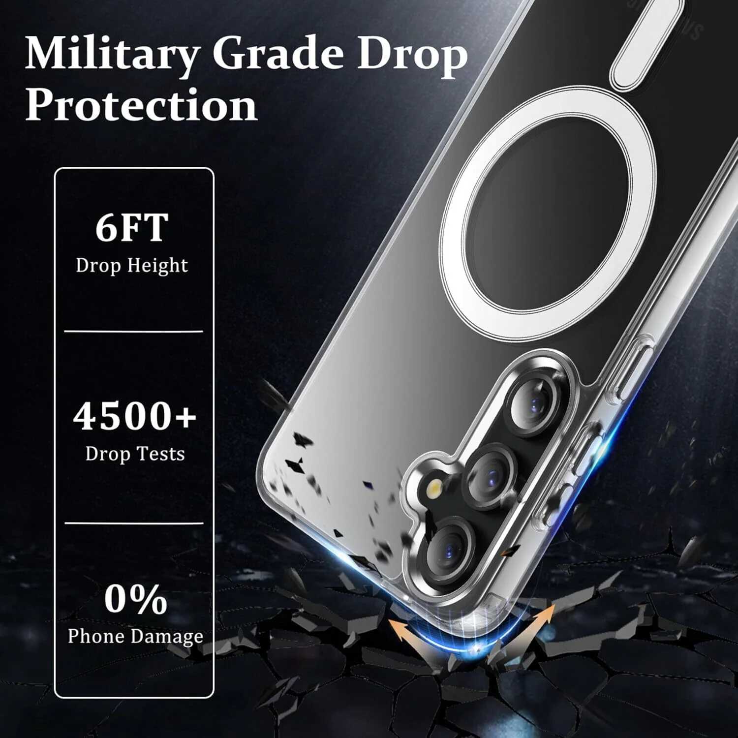 PROTECT  Samsung S25 Magnetic Phone Case, Anti Scratch, Transparent, Protective, Clear, MSAMS25 - Image 2