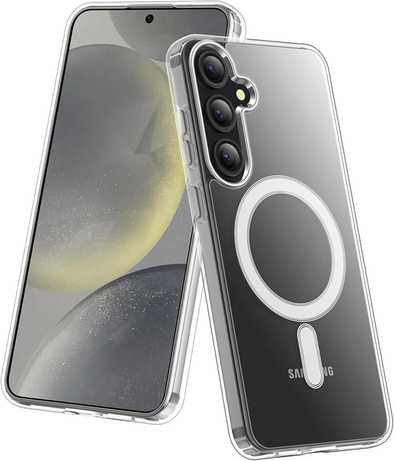 PROTECT  Samsung S25 Magnetic Phone Case, Anti Scratch, Transparent, Protective, Clear, MSAMS25 - Image 3