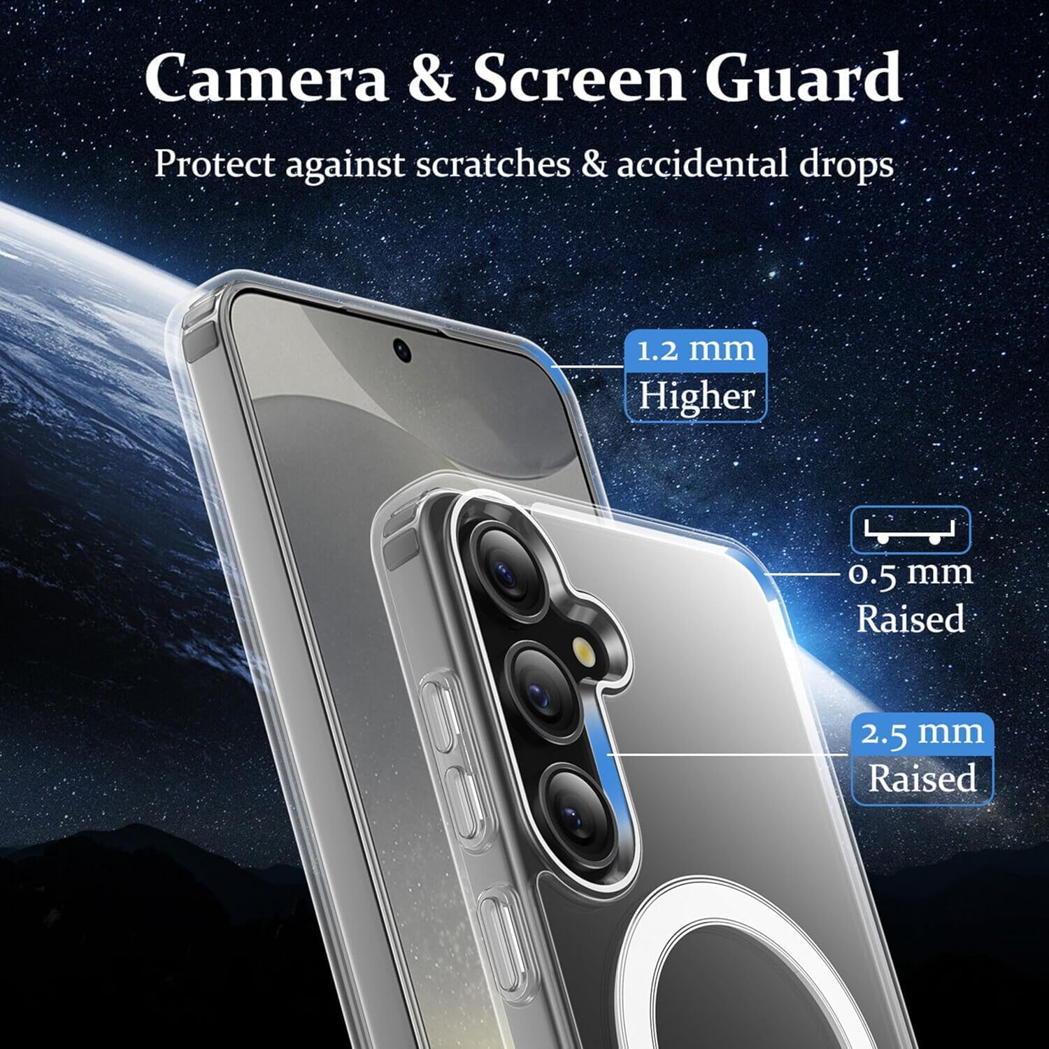 PROTECT  Samsung S25 Magnetic Phone Case, Anti Scratch, Transparent, Protective, Clear, MSAMS25 - Image 5