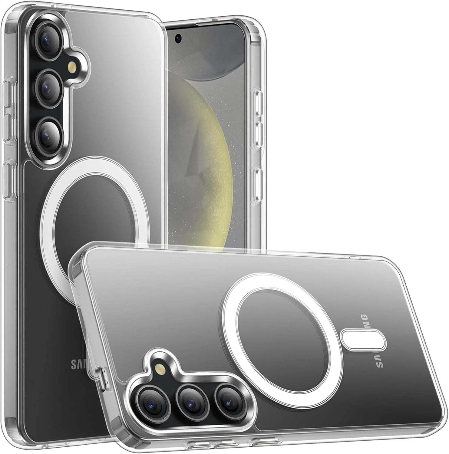 PROTECT  Samsung S25 Magnetic Phone Case, Anti Scratch, Transparent, Protective, Clear, MSAMS25 - Image 6