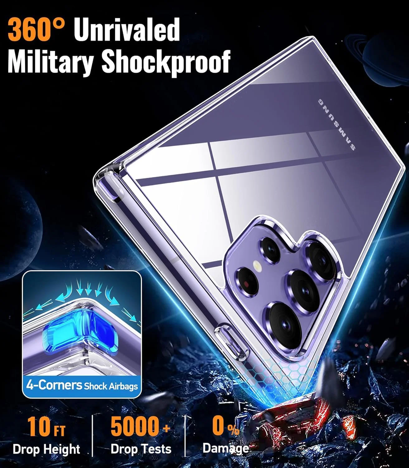 PROTECT  Samsung S25 Ultra Lucid Phone Case, Anti Scratch, Transparent, Protective, Clear, LSAMS25U - Image 2