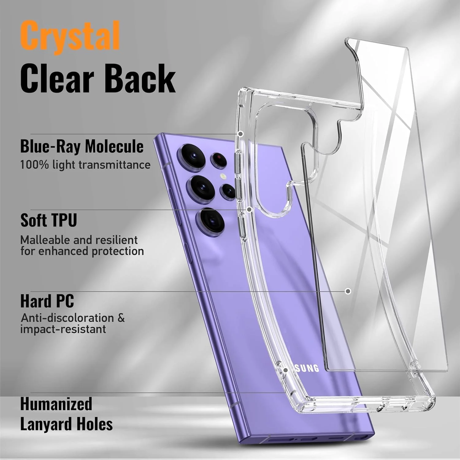 PROTECT  Samsung S25 Ultra Lucid Phone Case, Anti Scratch, Transparent, Protective, Clear, LSAMS25U - Image 3
