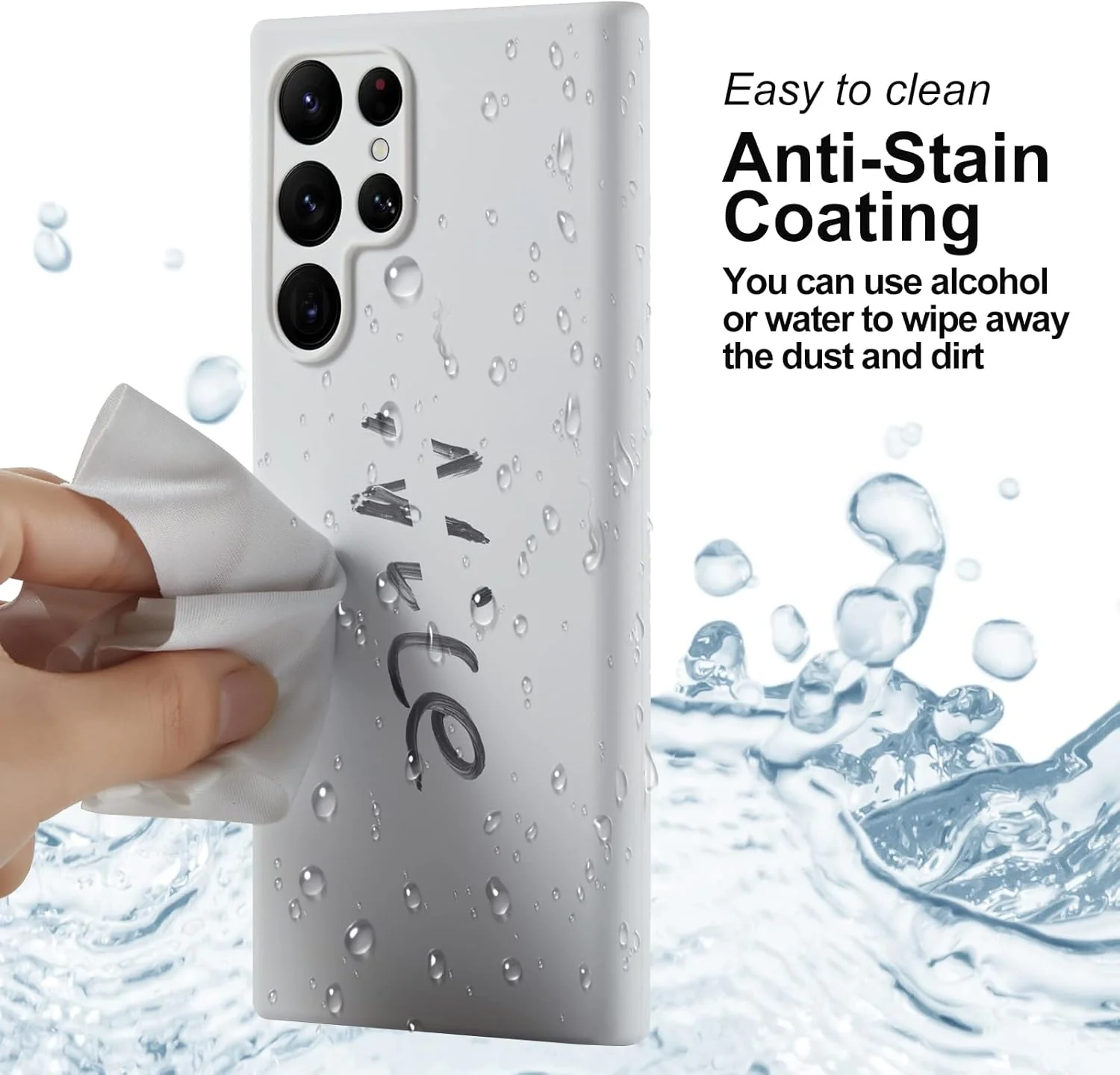 PROTECT  Samsung S25 Ultra Silicon Phone Case, Magnetic, Protective, Anti Scratch, Grey, SMS25UGRY - Image 3