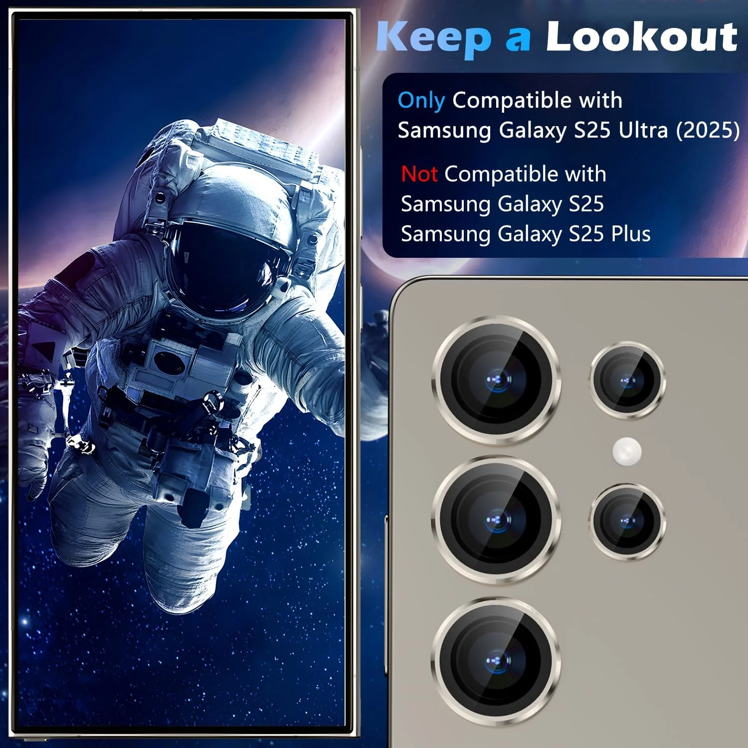 PROTECT Samsung S25 Ultra Xzoom Lens Protector, Sapphire Glass, Alloy Material, Ultra Clear, Premium Finish, Grey, XSMS25UGRY - Image 2