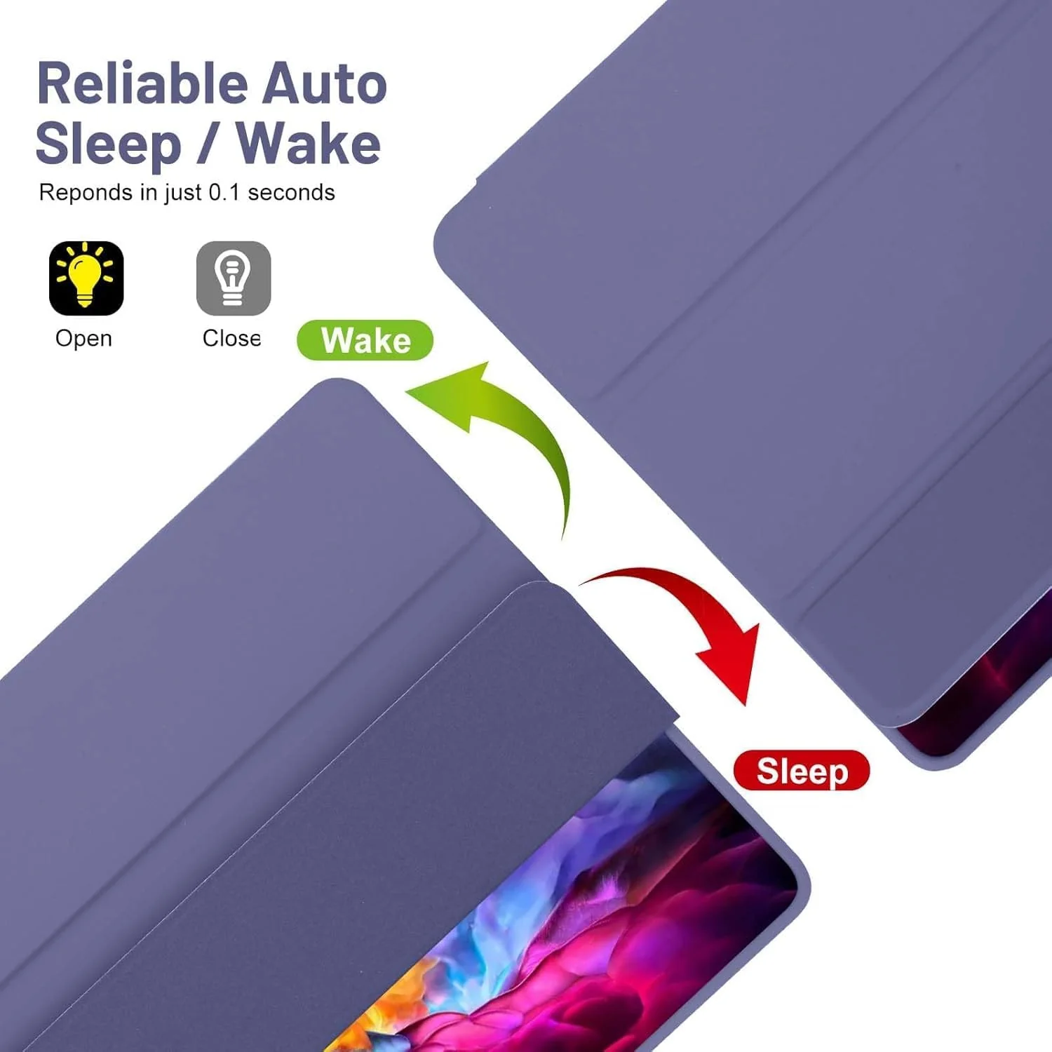 PROTECT  Samsung Tab A9 Plus Protective Tablet Cover, Silcon, Trifold Stand , Auto Wakeup Sleep, Pen Slot, Blue, PSTA9PBLU - Image 3