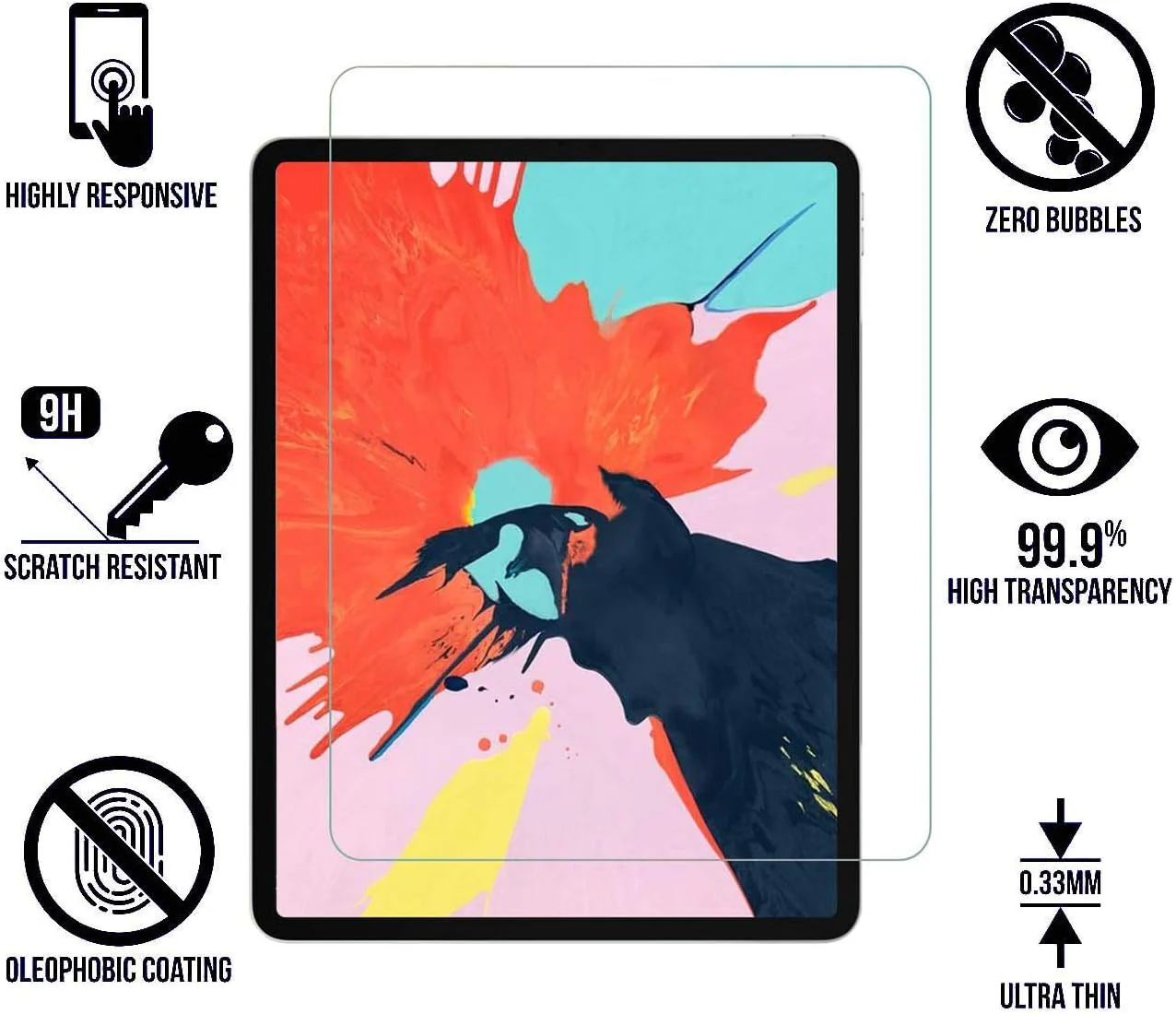 PROTECT  Samsung Tab S10 Ultra Sapphire Crystal Screen Protector, Protective, Anti Scratch, Tempered Glass, Clear, SCSMS10U - Image 4