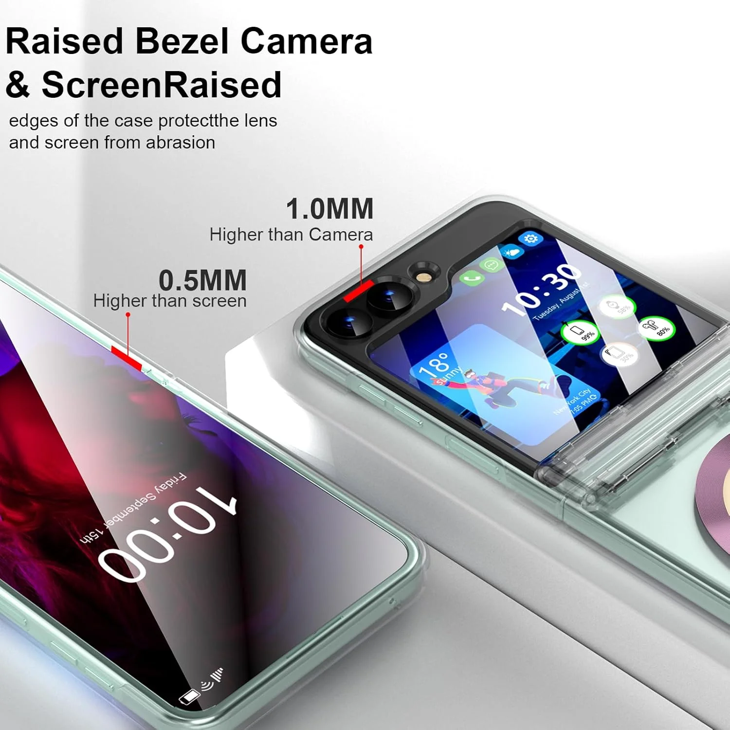 PROTECT  Samsung Z Flip 6 Magnetic Phone Case, Anti Scratch, Transparent, Protective, Clear, MSFLP6CLR - Image 3