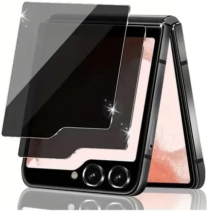 PROTECT  Samsung Z Flip 6 Privacy Screen Protector,  9D Tempered Glass, Anti Scratch, Matte , Black, PZFLP6