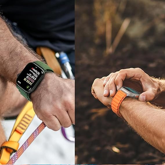 PROTECT  Ultra Band Watch Strap, For Apple Watch, 38/40/41mm, Premium fabric, Orange, UWS41O - Image 2