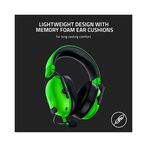 Razer shark V2 X Gaming Headset 50mm Green - Image 5