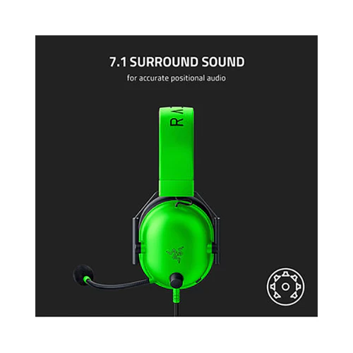 Razer shark V2 X Gaming Headset 50mm Green - Image 6