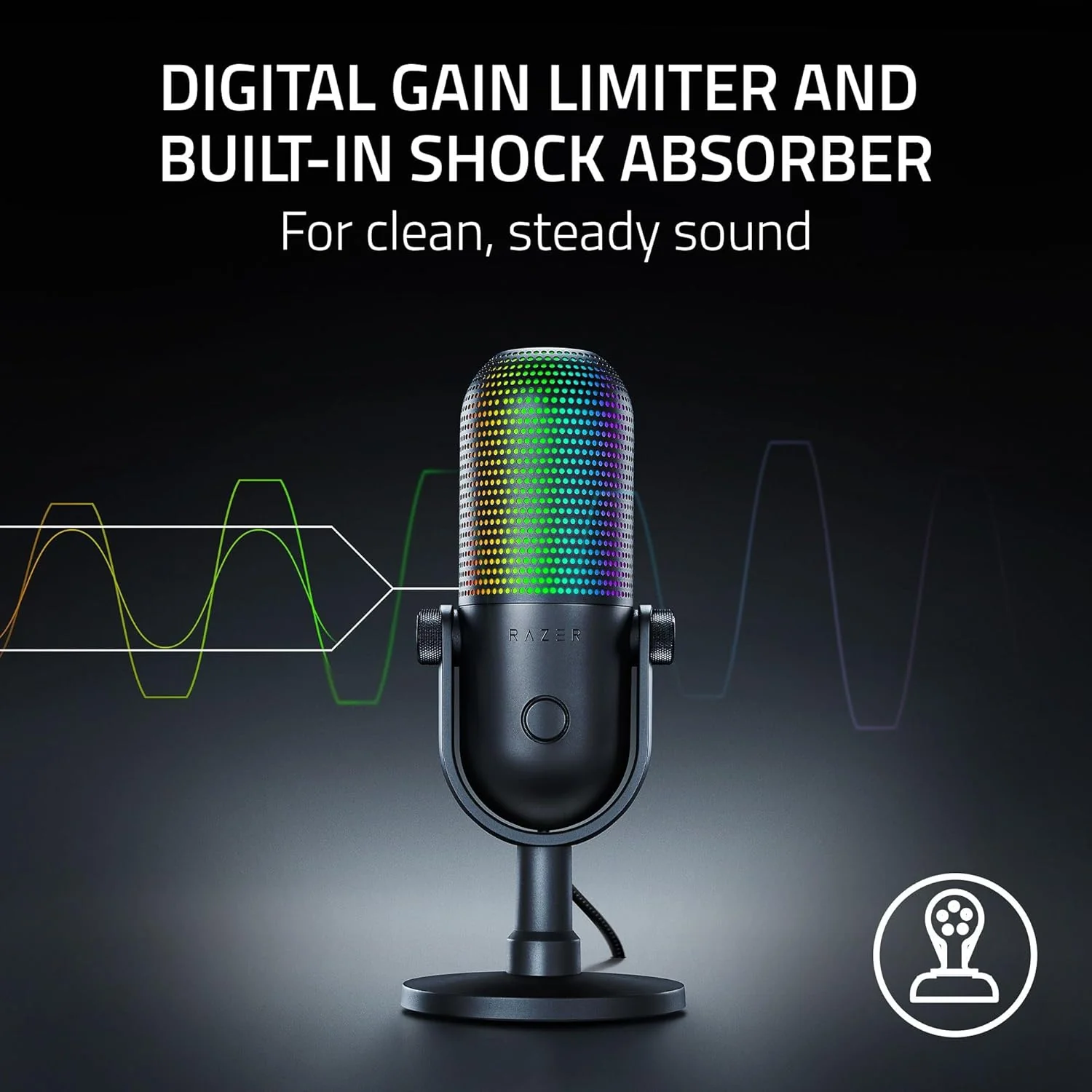 Razer Seiren V3 Chroma Microphone, RGB, USB, RZ19-05060100-R3M1 - Image 4