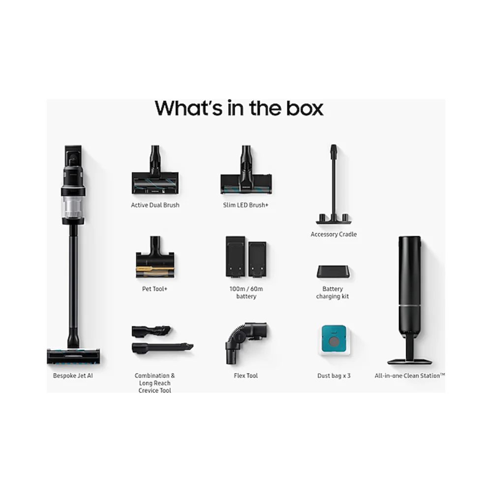 Samsung Bespoke AI Cordless Stick Vacuum Cleaner Black - Image 6