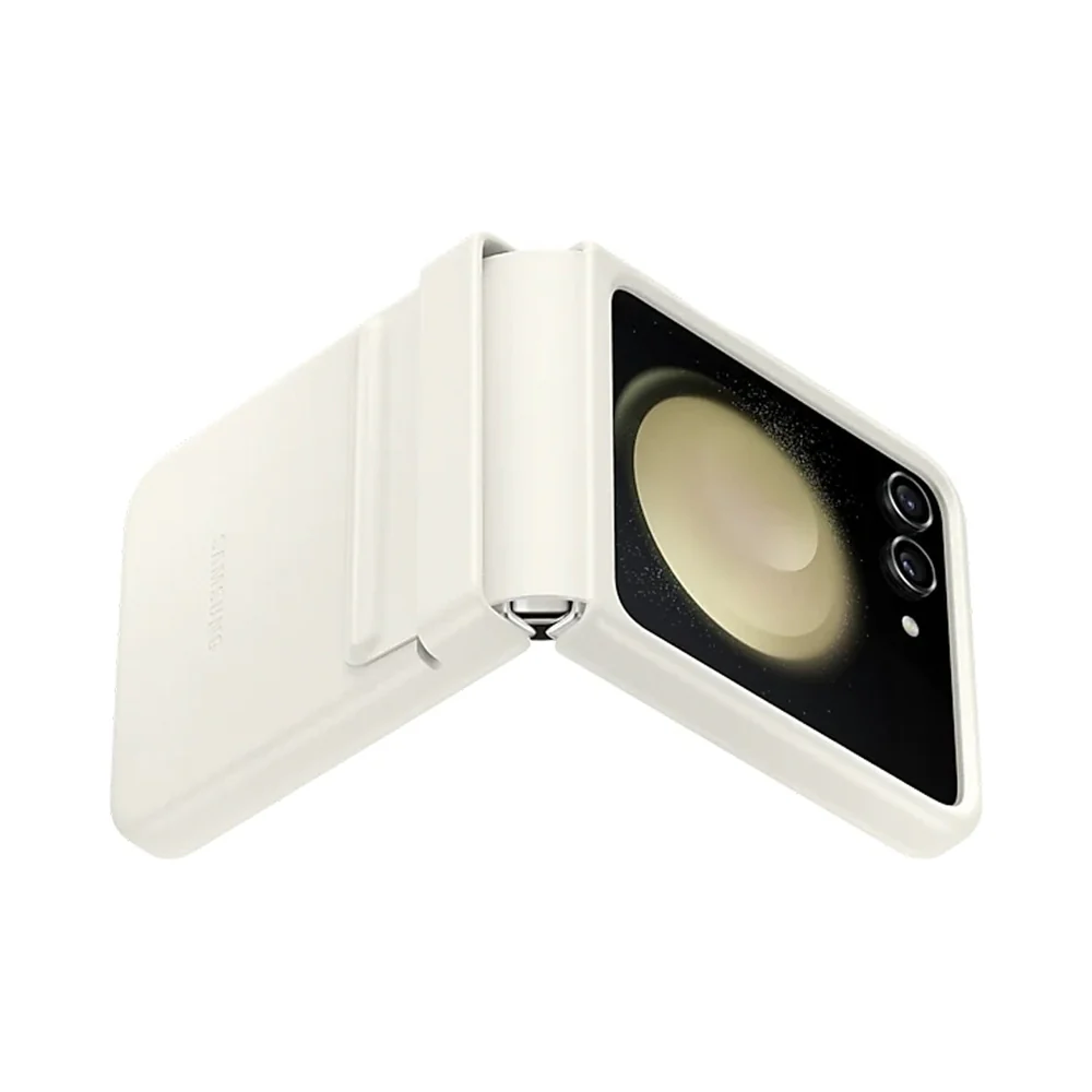 Samsung Flap Eco Leather Case for Galaxy Z Flip5 Case Cream - Image 4