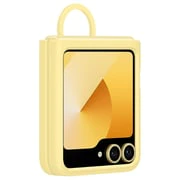 Samsung Flip6 Silicone Case with Ring Yellow - Image 3