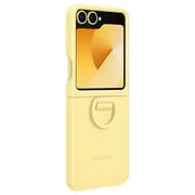 Samsung Flip6 Silicone Case with Ring Yellow - Image 4