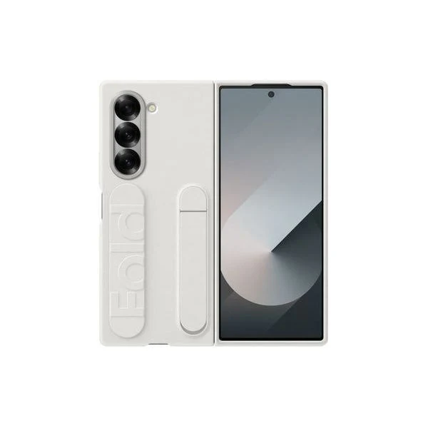 Samsung Fold6 Silicone Grip Case with Stand WHT