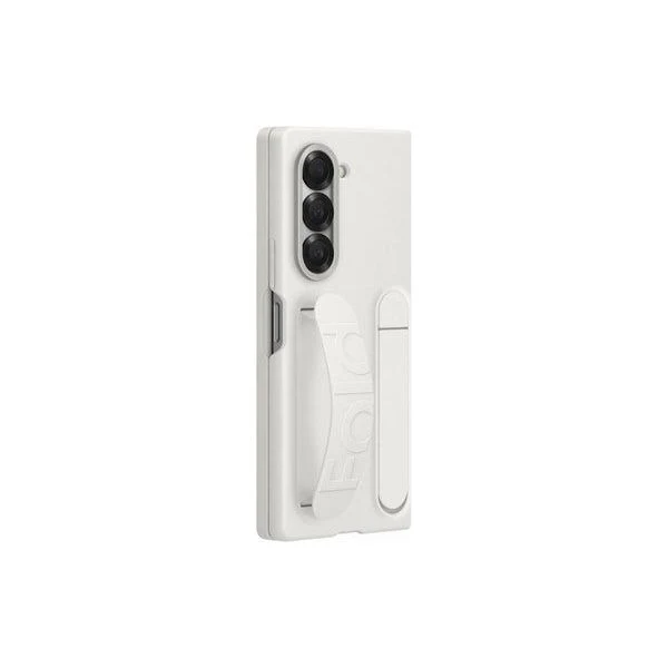 Samsung Fold6 Silicone Grip Case with Stand WHT - Image 4