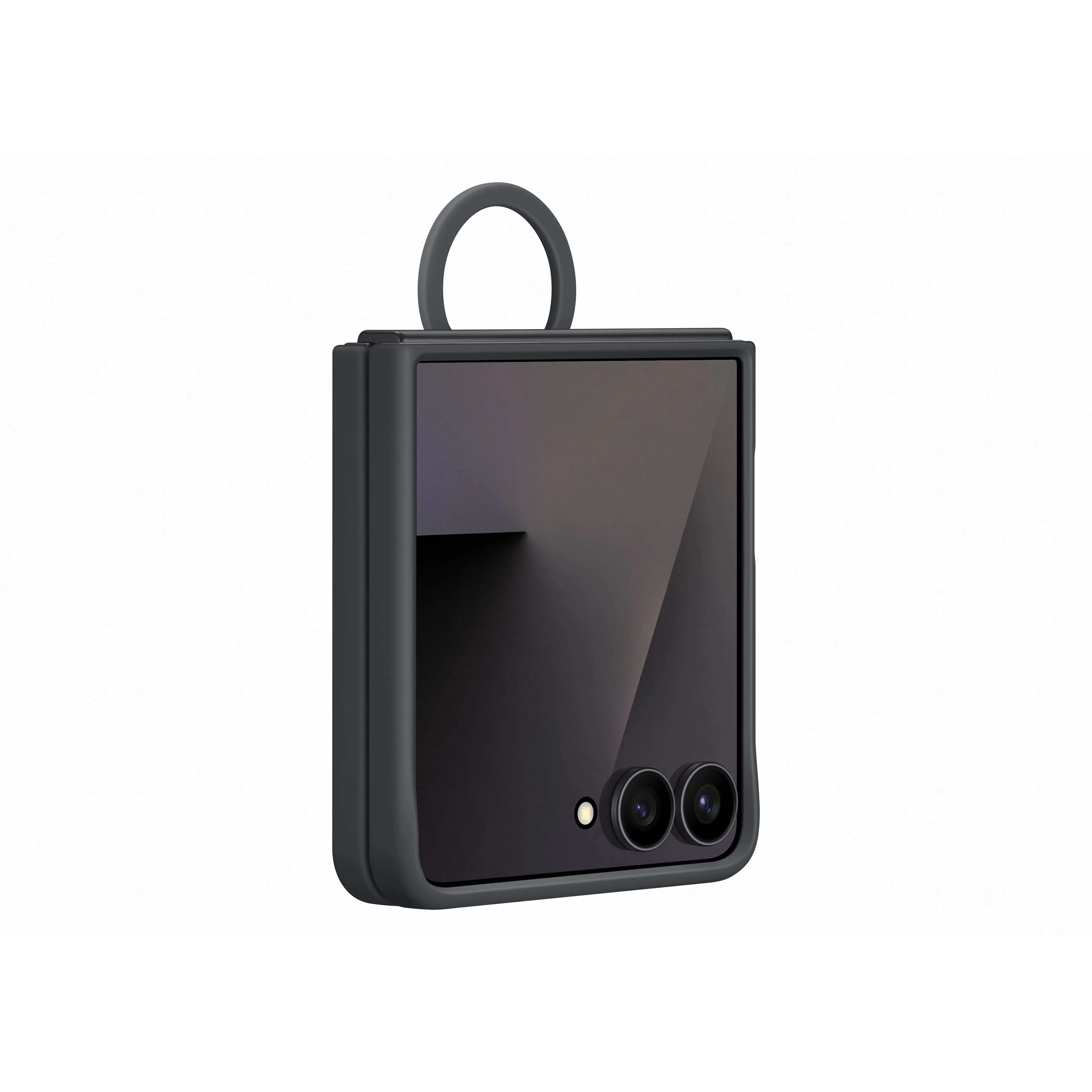 Samsung Galaxy Z Flip7 Silicone Ring Case, Black - Image 3