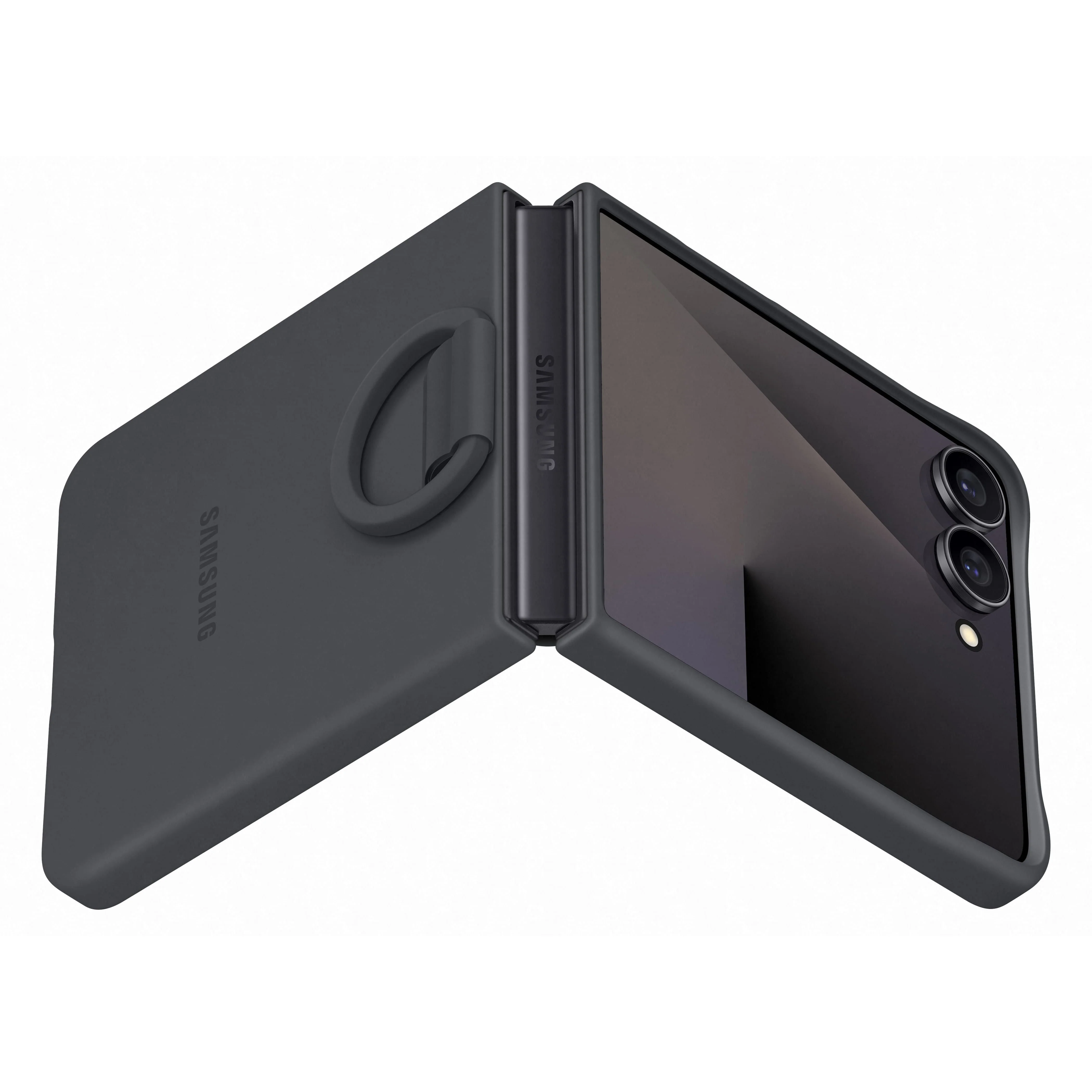 Samsung Galaxy Z Flip7 Silicone Ring Case, Black - Image 6