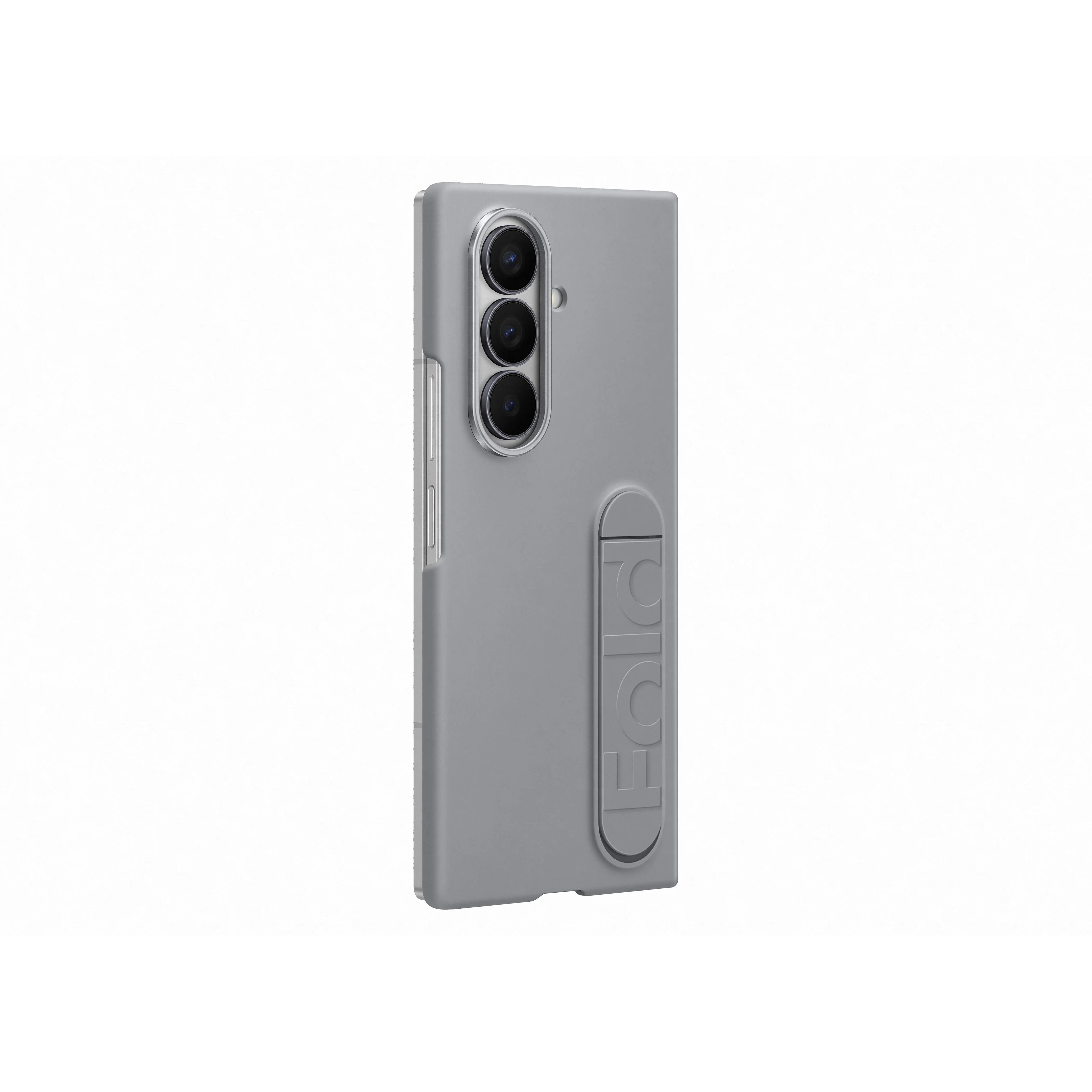 Samsung Galaxy Z Fold7 Silicone Grip Case with Stand, Gray - Image 6
