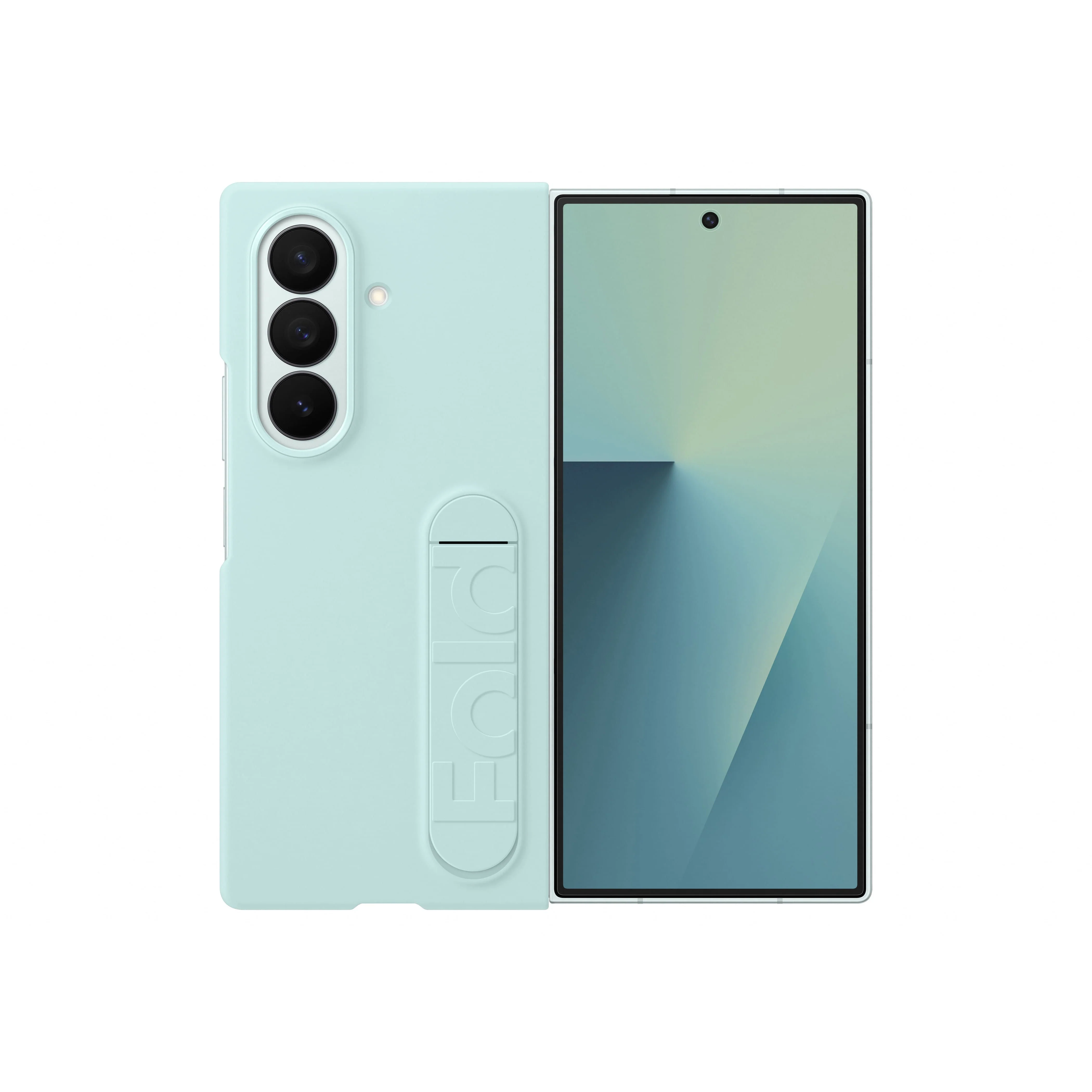 Samsung Galaxy Z Fold7 Silicone Grip Case with Stand, Mint