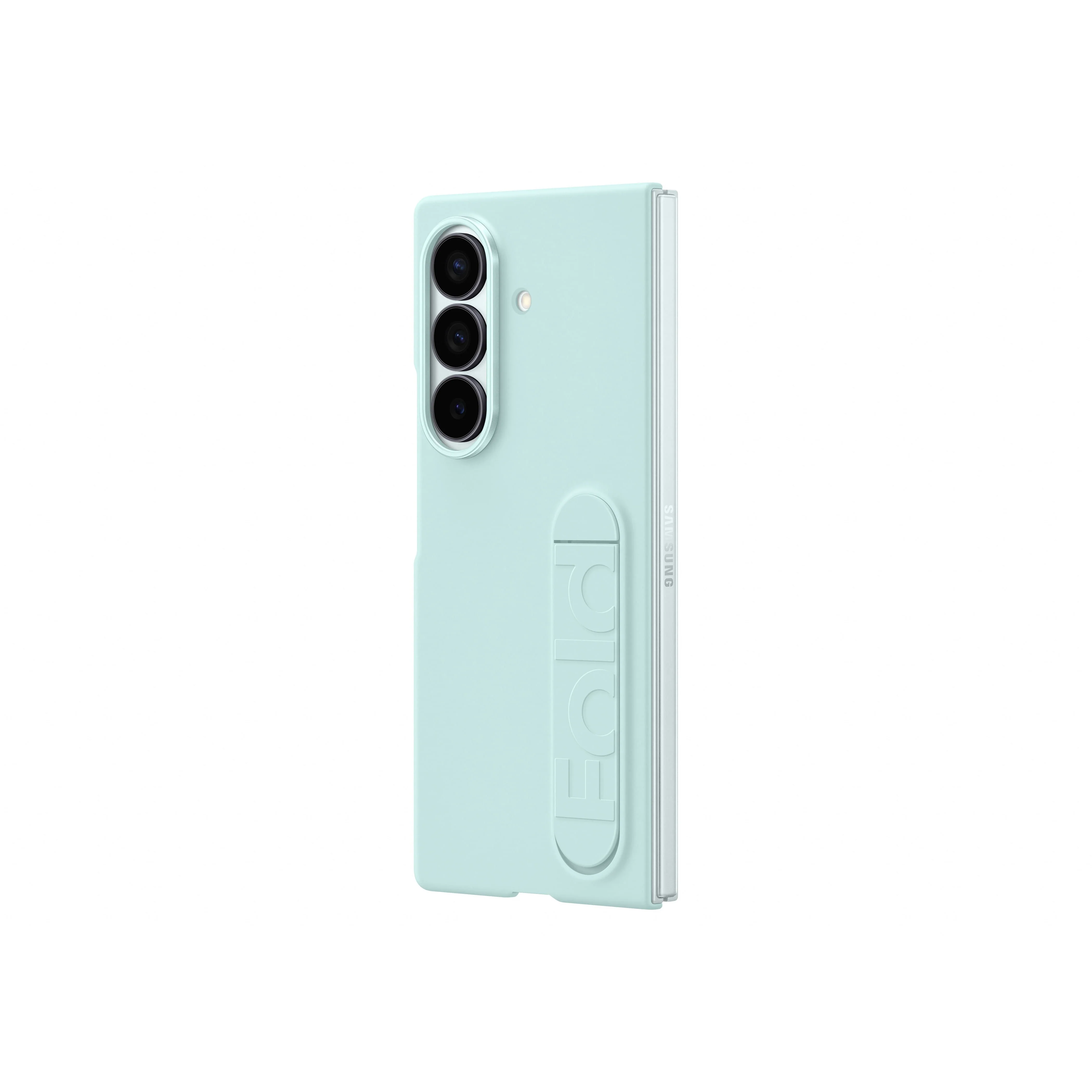 Samsung Galaxy Z Fold7 Silicone Grip Case with Stand, Mint - Image 4