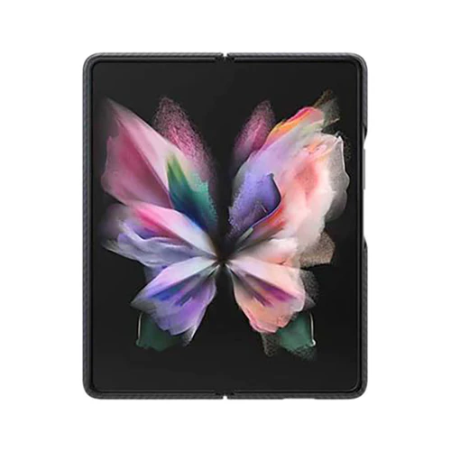Samsung Leather Aramid Cover for Galaxy Z Fold3 Black - Image 4
