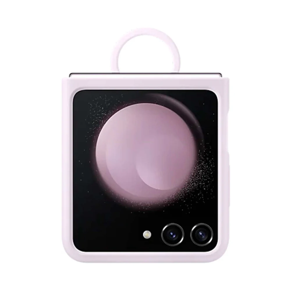 Samsung Silicone Case with Ring for Galaxy Z Flip5 Lavender