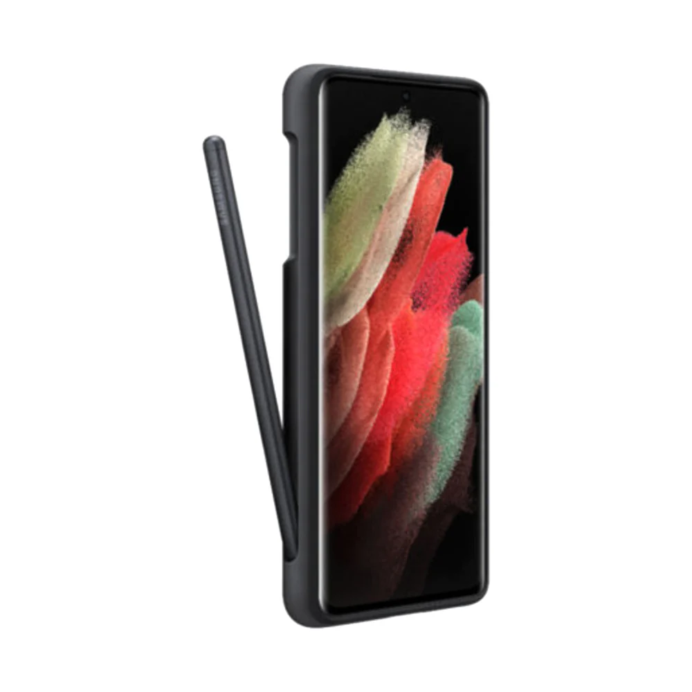 Samsung Silicone Cover with S-Pen for Galaxy S21 Ultra Black - Image 5