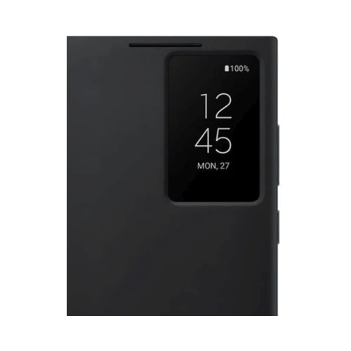 Samsung Smart Clear View Cover for Galaxy S22 Ultra Black - Image 4