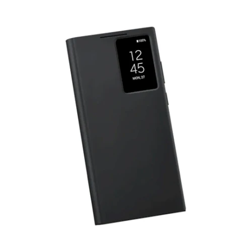 Samsung Smart Clear View Cover for Galaxy S22 Ultra Black - Image 5