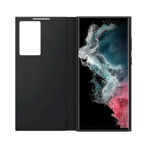 Samsung Smart Clear View Cover for Galaxy S22 Ultra Black - Image 6
