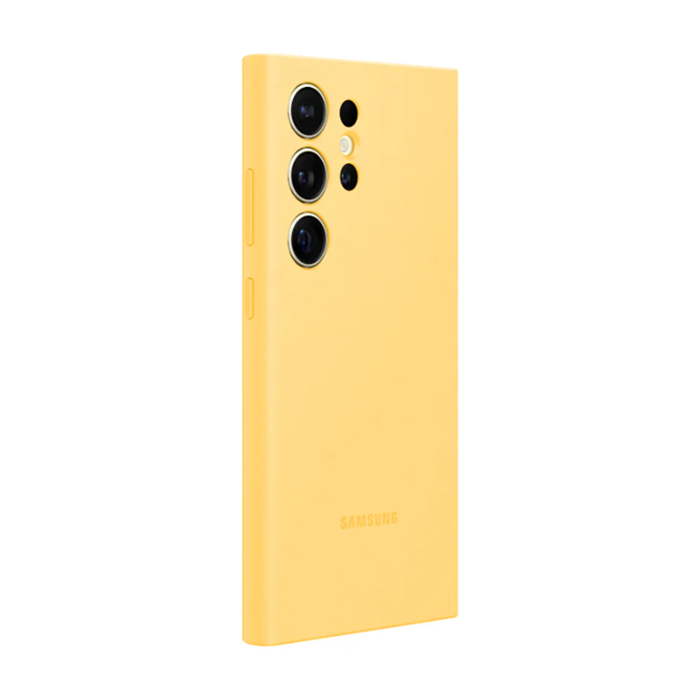 Silicone Case Cover for Samsung Galaxy S24 Ultra Yellow - Image 6