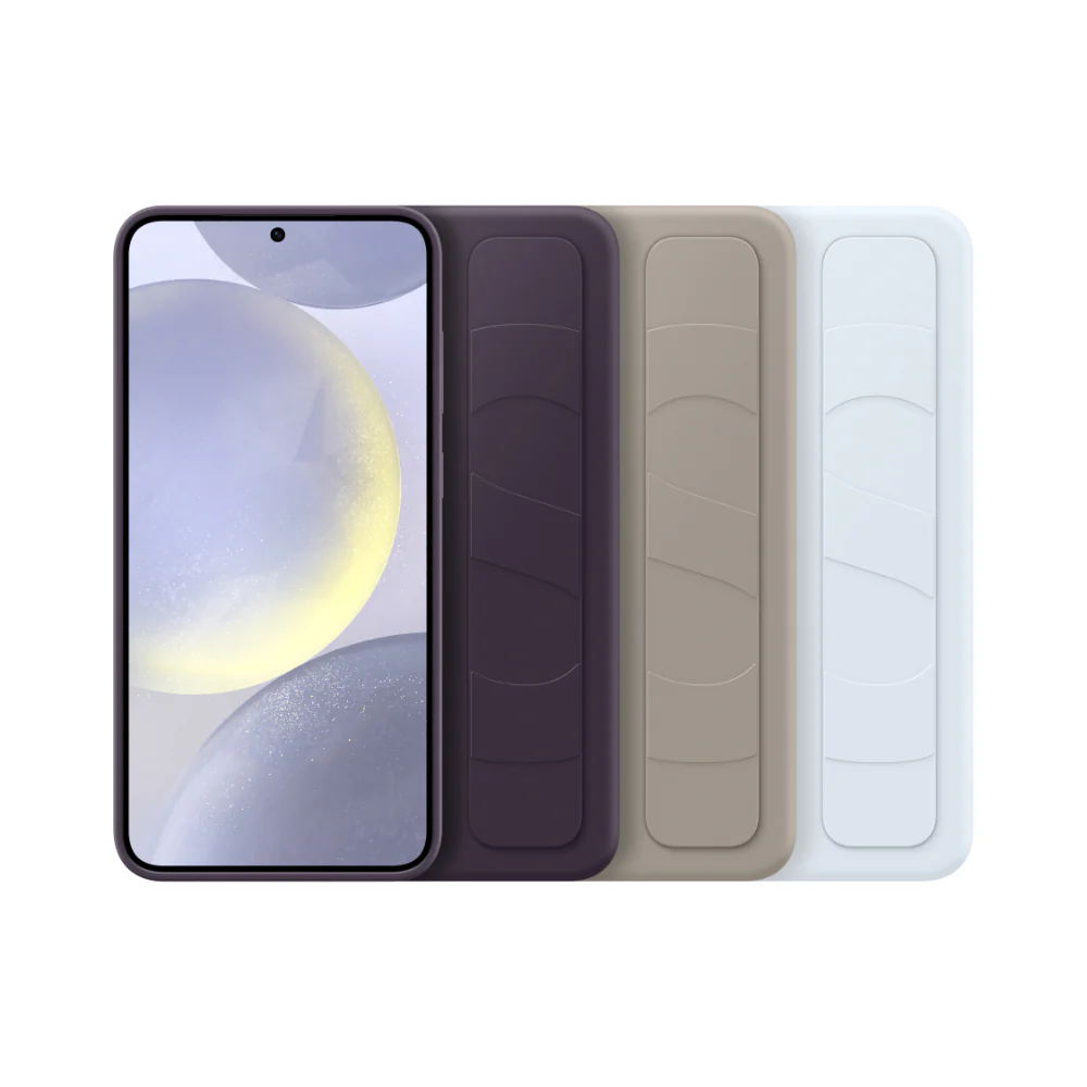 Standing Grip Case Cover for Samsung Galaxy S24 Plus Dark Violet - Image 6