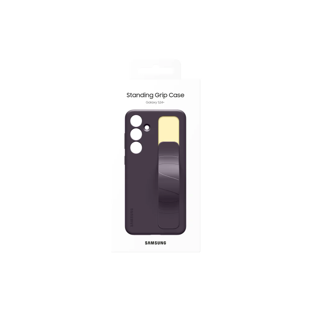 Standing Grip Case Cover for Samsung Galaxy S24 Plus Dark Violet - Image 7
