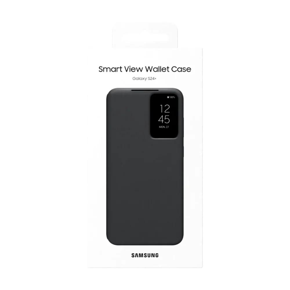 Smart View Wallet Case for Samsung Galaxy S24 Plus Black - Image 6