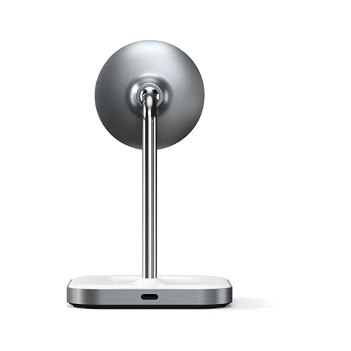 Satechi 2-In-1 Magnetic Wireless Charging Stand White - Image 4