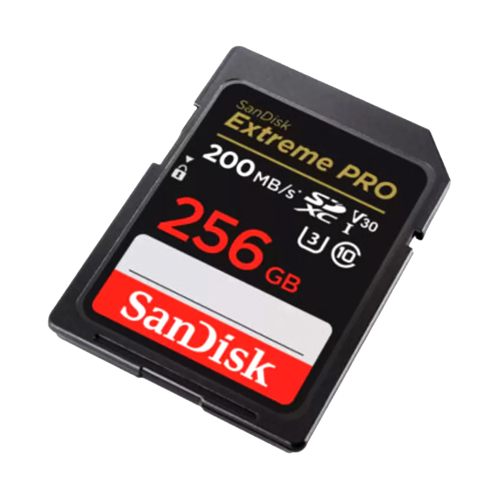 SanDisk Extreme Pro SD UHS I 256GB Memory Card Black - Image 2