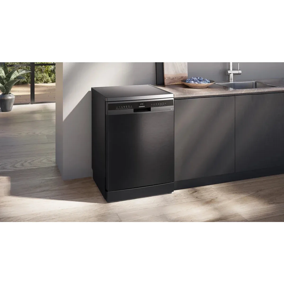 Siemens iQ300 14 Place Settings Freestanding Dishwasher, 60 cm, Wi-Fi, Black Inox, SN23HC25MM - Image 2
