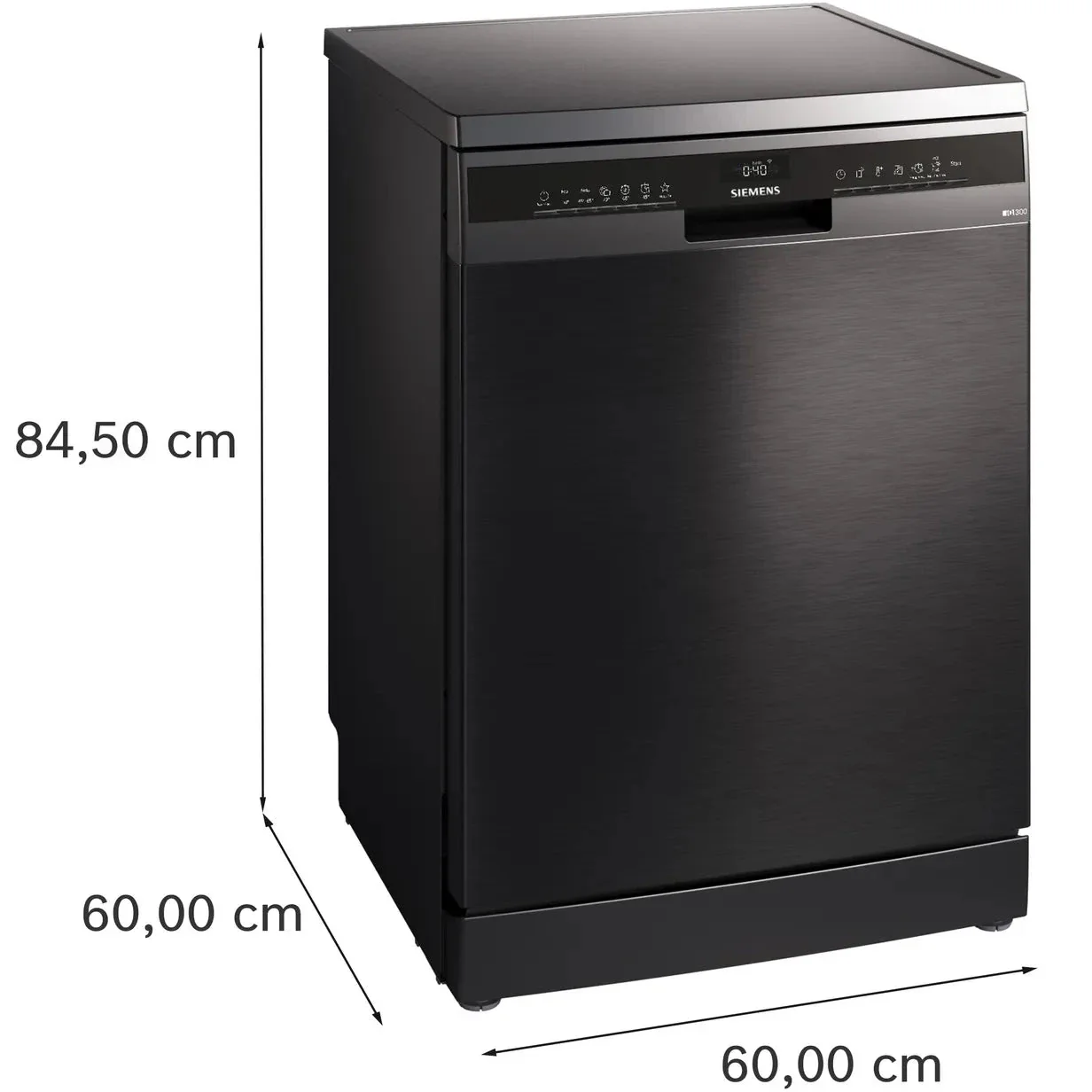 Siemens iQ300 14 Place Settings Freestanding Dishwasher, 60 cm, Wi-Fi, Black Inox, SN23HC25MM - Image 4