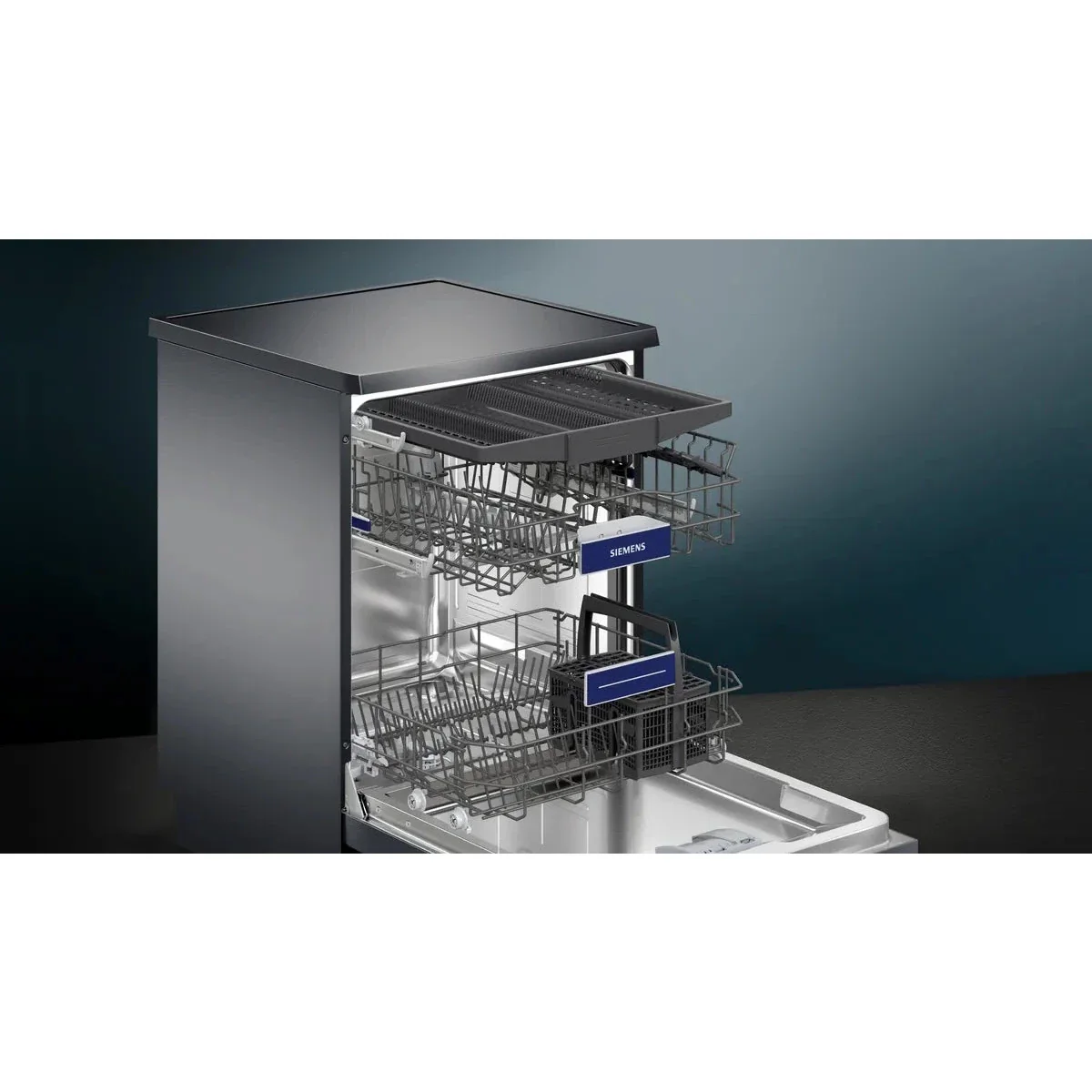 Siemens iQ300 14 Place Settings Freestanding Dishwasher, 60 cm, Wi-Fi, Black Inox, SN23HC25MM - Image 5