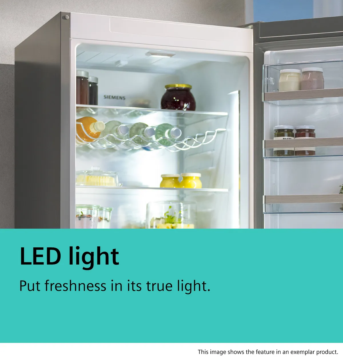Siemens iQ300 Bottom Freezer Refrigerator, 483 L, Silver Inox, KG55NVLE0M - Image 11